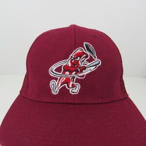 Macon Bacon Men's Embroidered Logo Red Mesh Back Adj Strap Back Cap Hat